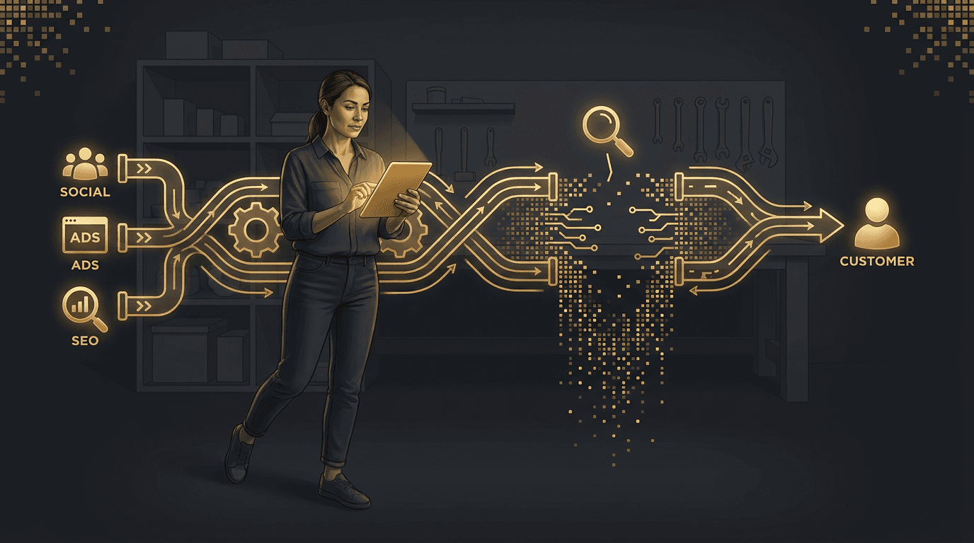 Cover illustration: How to Track Where Customers Come From: The Attribution Blind Spot Bleeding Your Small Business